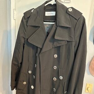 Calvin Klein Women's Black Trench Jacket Size M